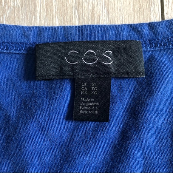 COS Henley Neck Long Sleeve Shirt in Blue Men’s Size XL - Picture 6 of 10